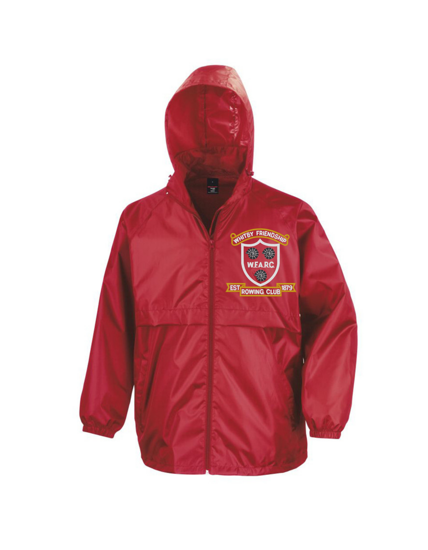 Adult Whitby Friendship Result Core Lightweight Lined Waterproof Jacket | Red (Comes with club logo embroidered onto left chest and WFARC printed on the back)