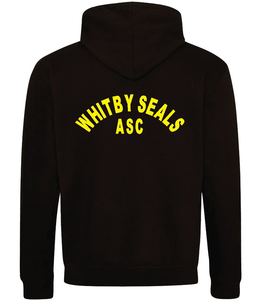 Whitby Seals Zip Hoodie Black and Gold